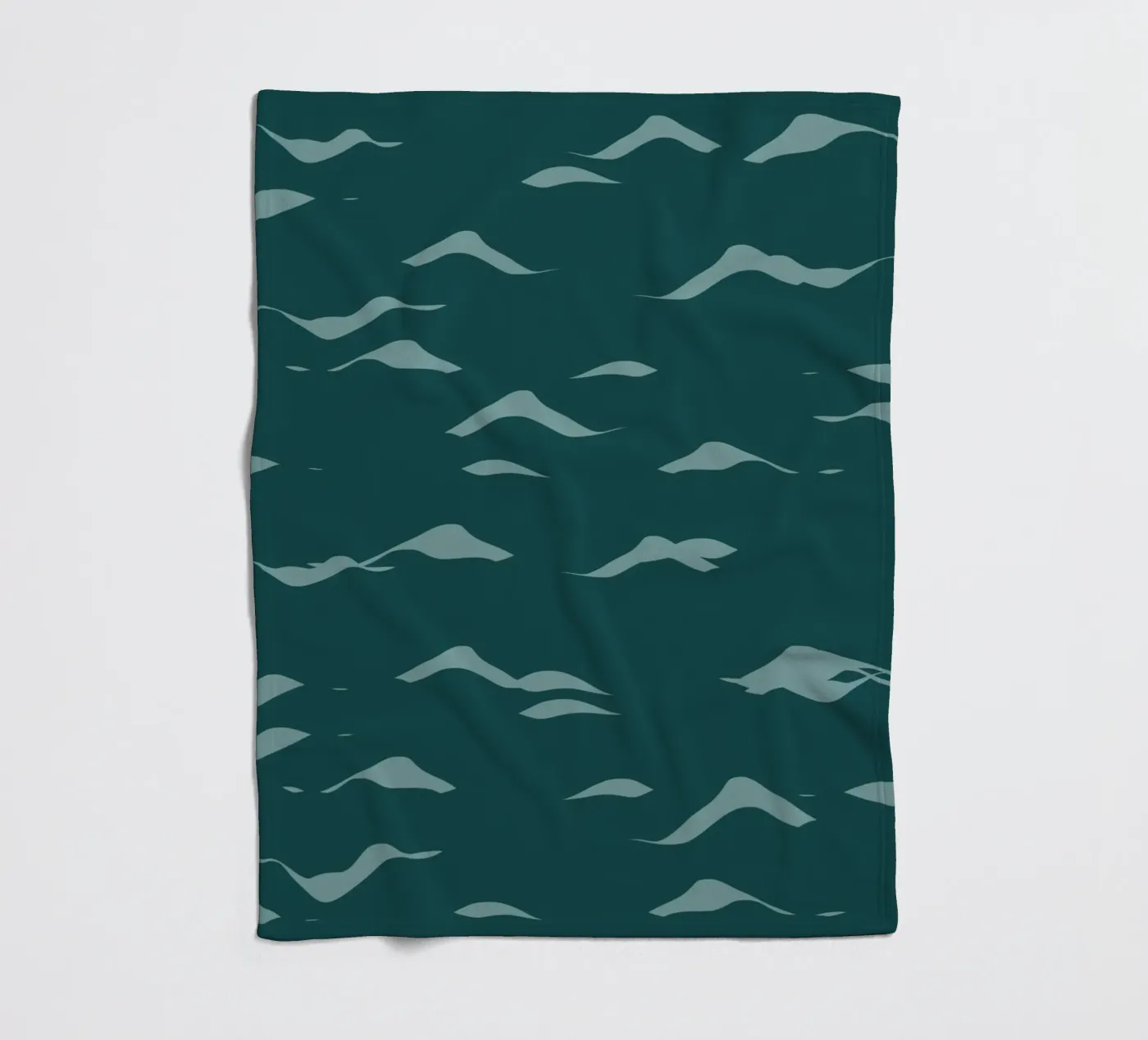 Waves pattern 07 fleece blanket by Little Dean