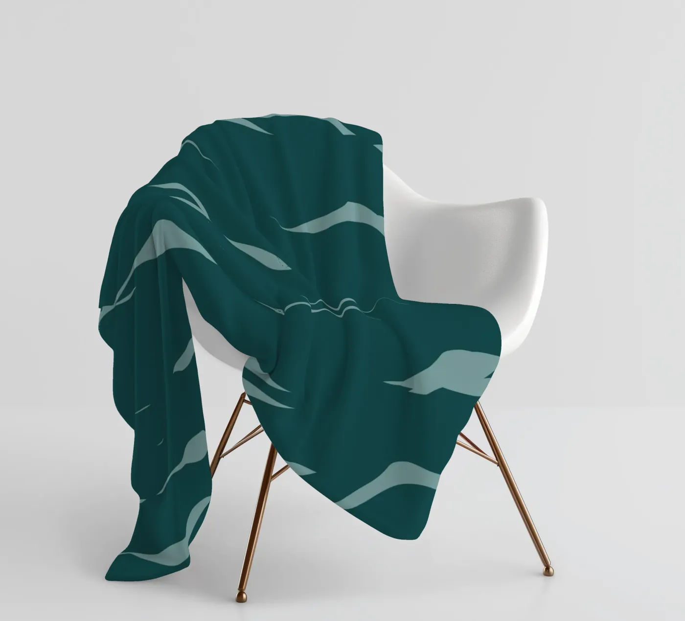 Waves pattern 07 fleece blanket by Little Dean