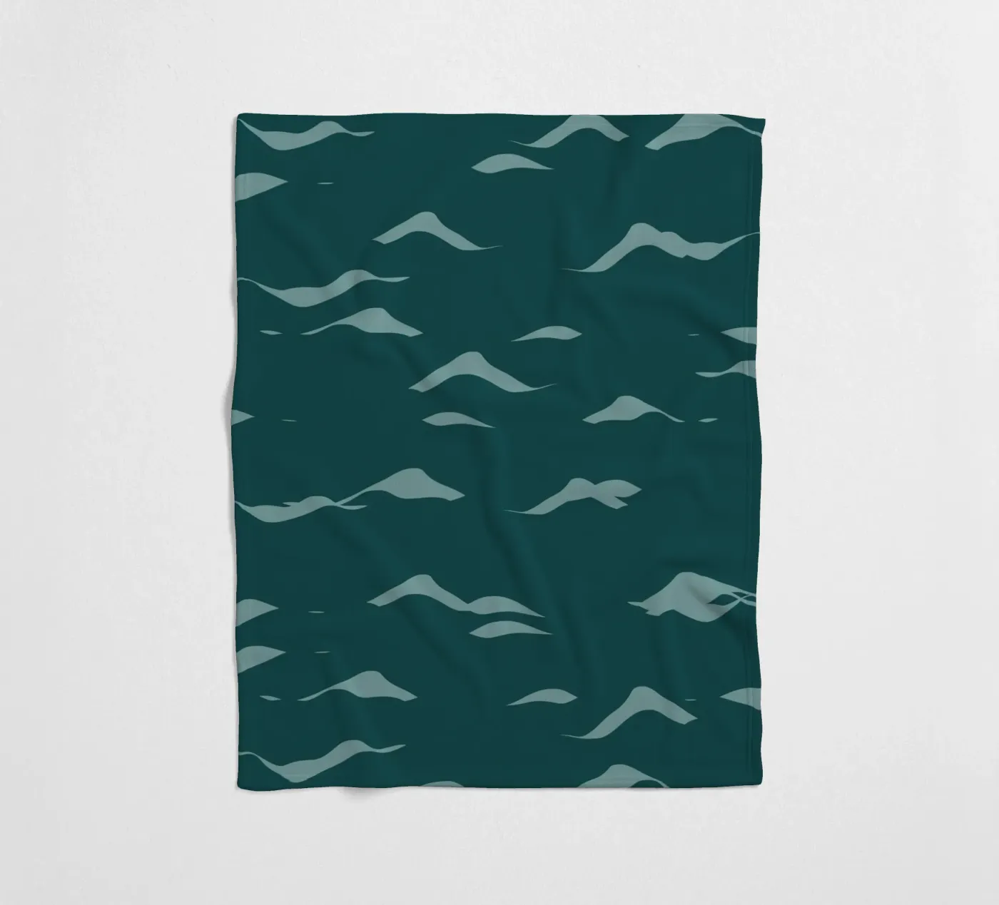 Waves pattern 07 fleece blanket by Little Dean