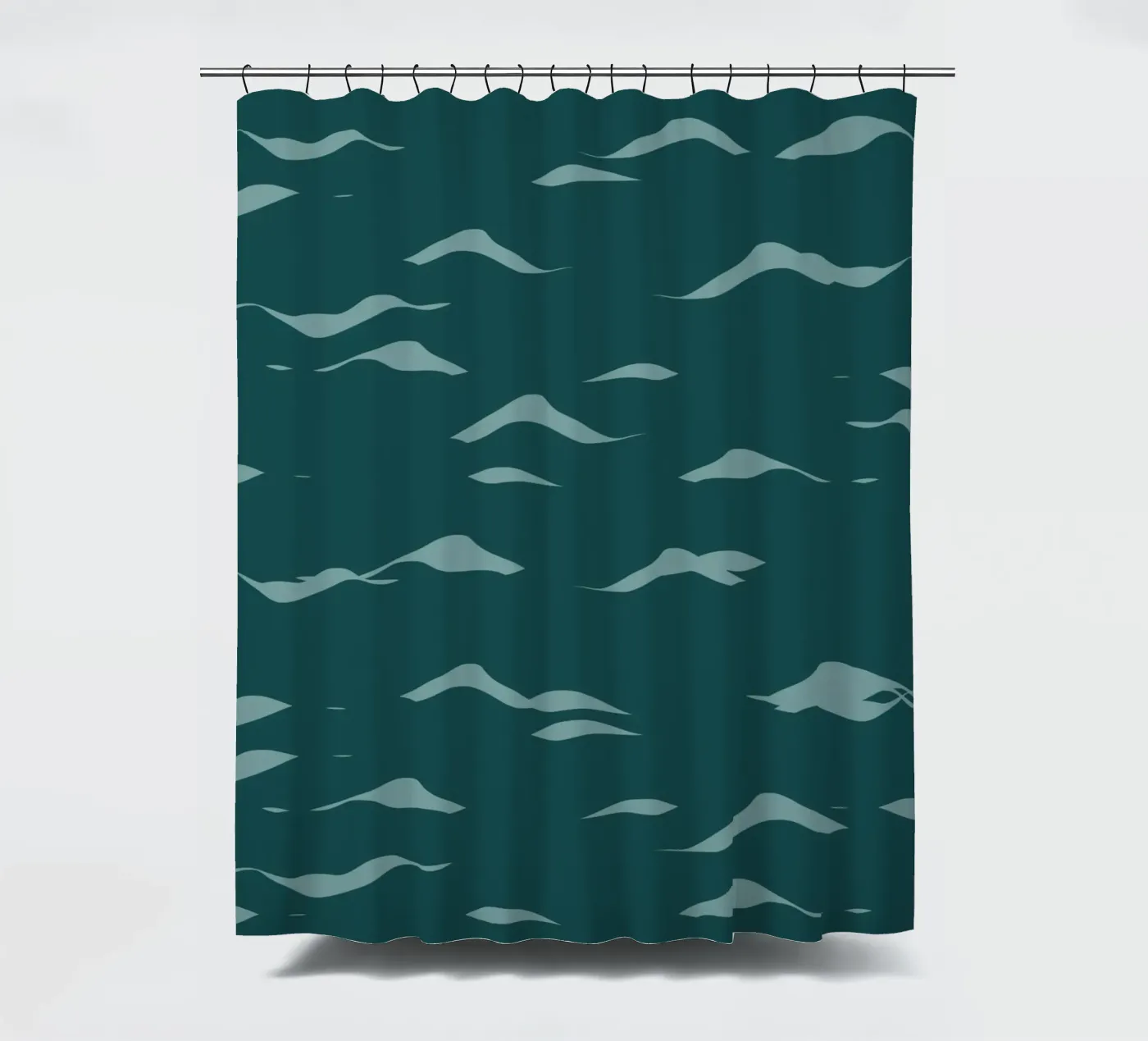 Waves pattern 07 douchegordijn van Little Dean