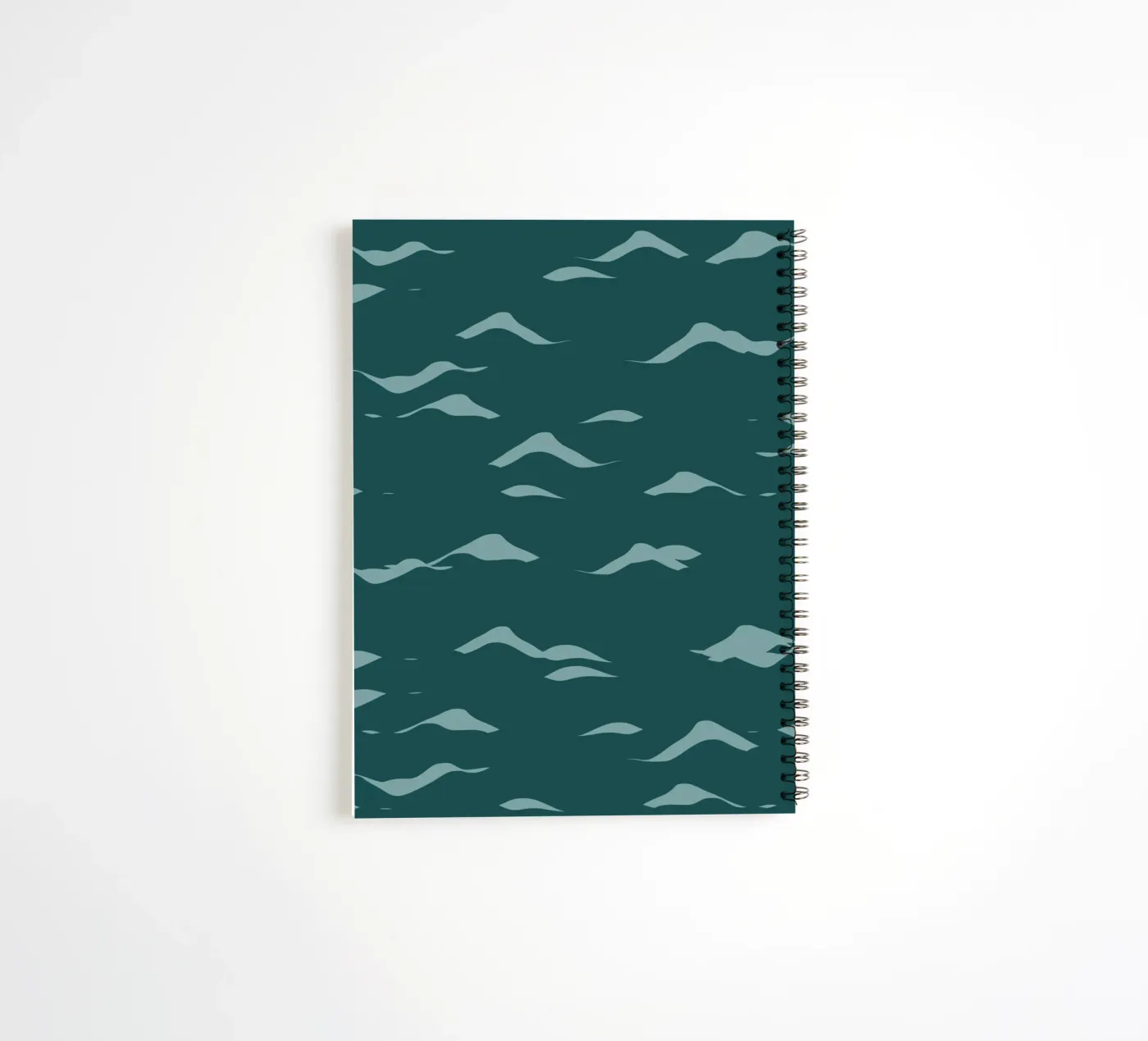 Waves pattern 07 spiral notebook by Little Dean