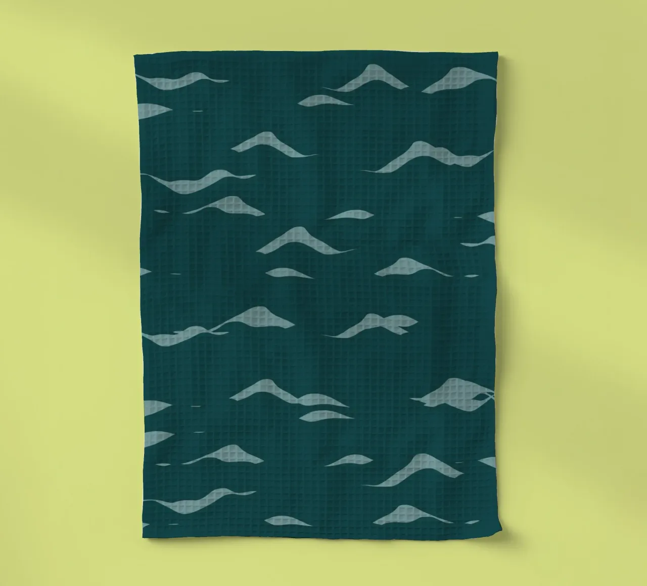 Waves pattern 07 tea towel by Little Dean