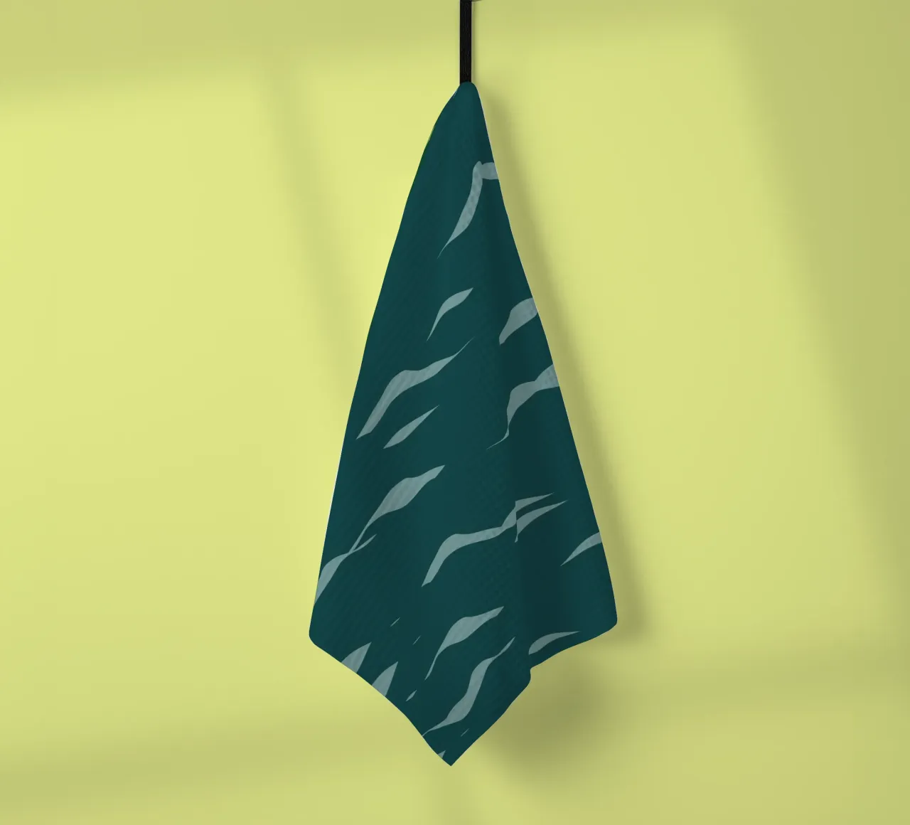Waves pattern 07 tea towel by Little Dean