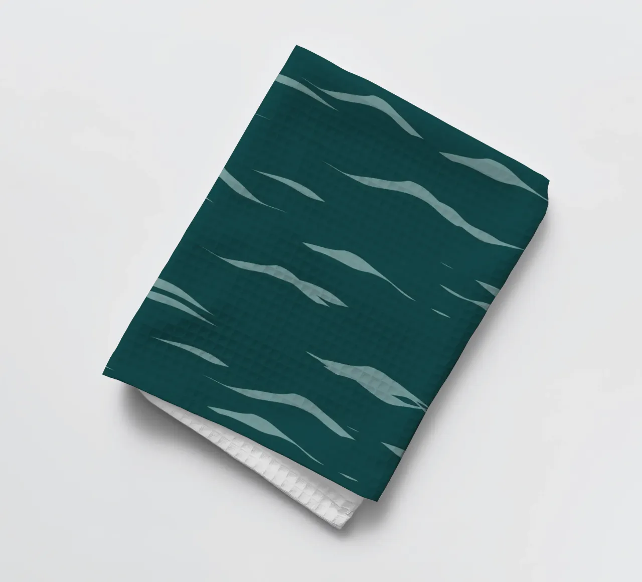 Waves pattern 07 tea towel by Little Dean