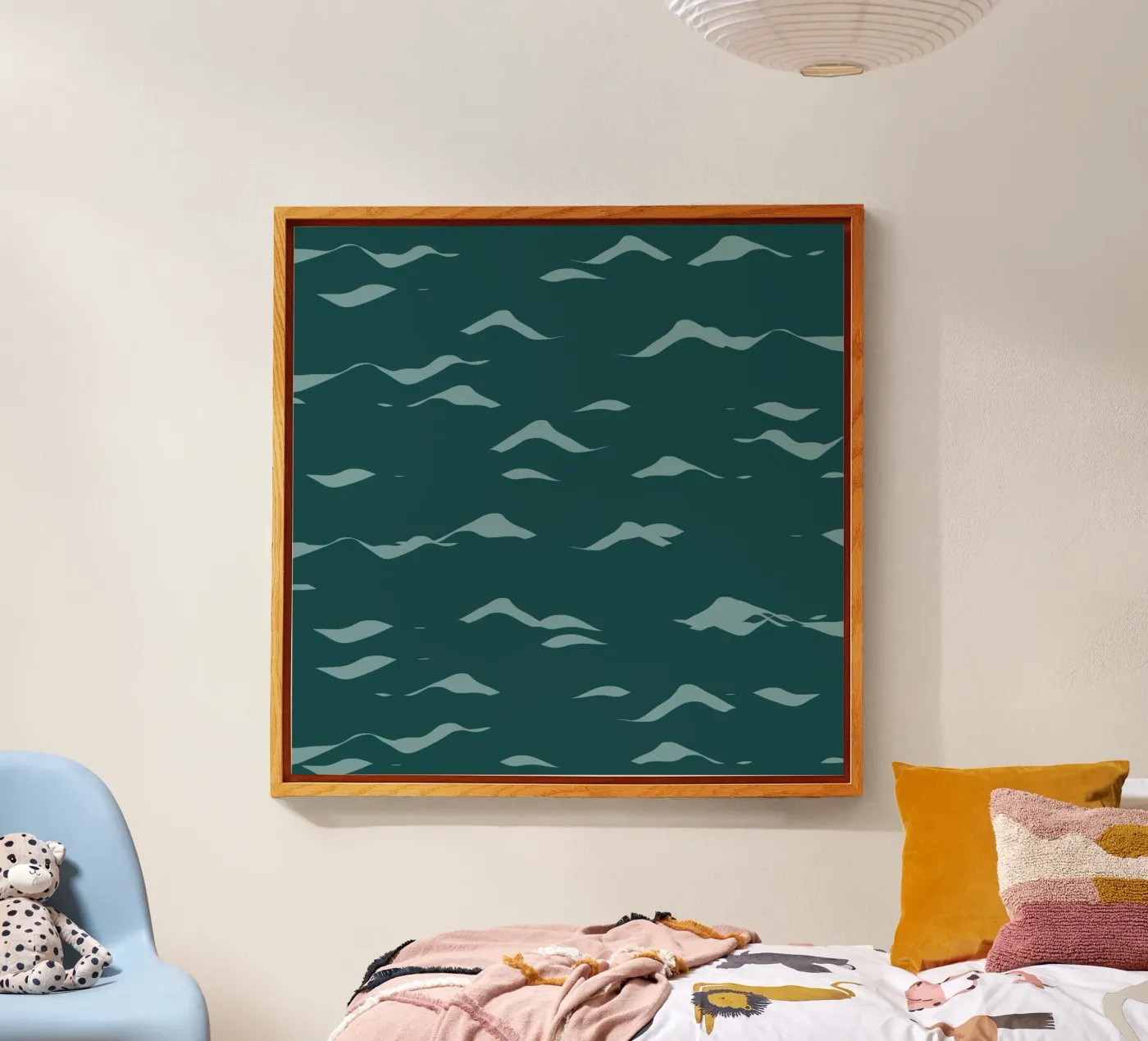 Waves pattern 07 acryl van Little Dean