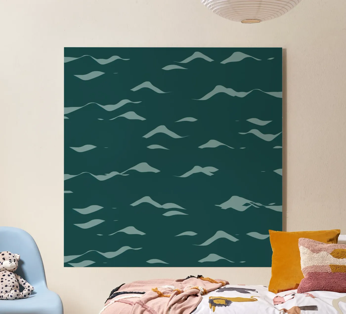 Waves pattern 07 acryl van Little Dean