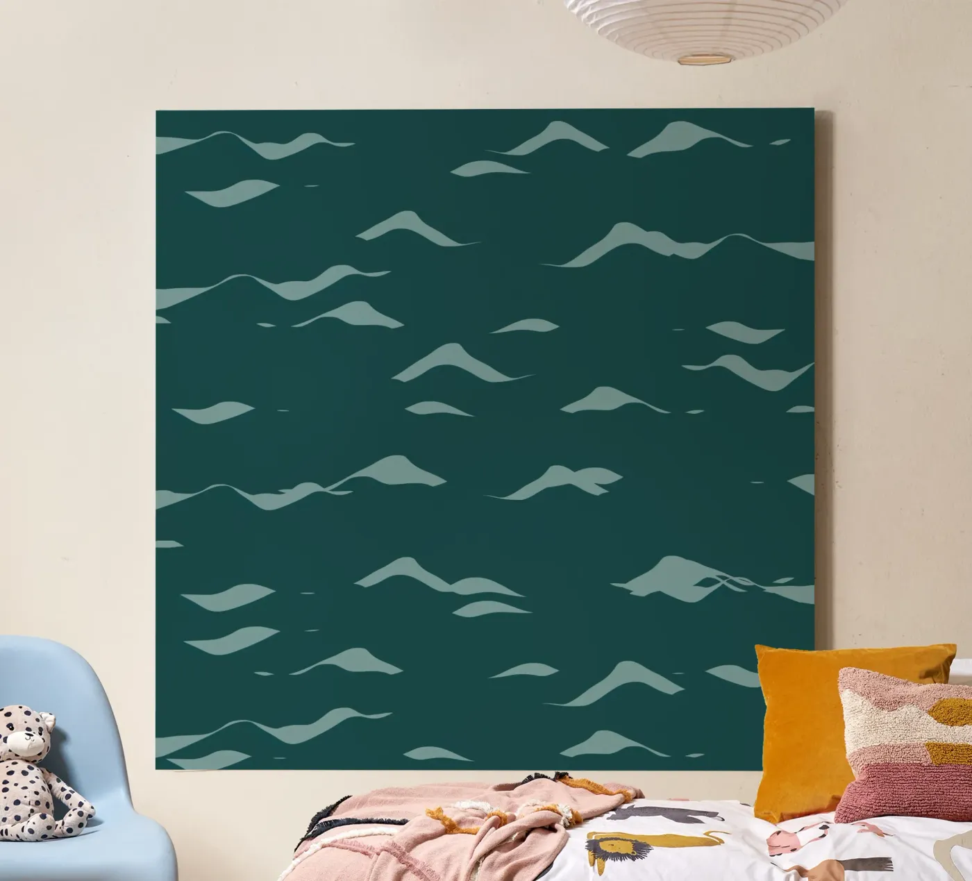 Waves pattern 07 canvas van Little Dean