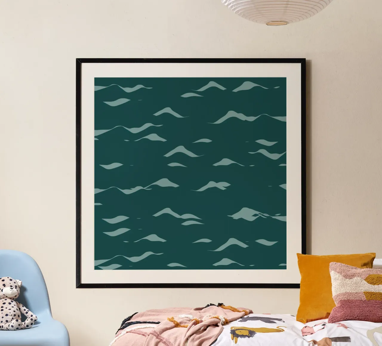 Waves pattern 07 poster by Little Dean