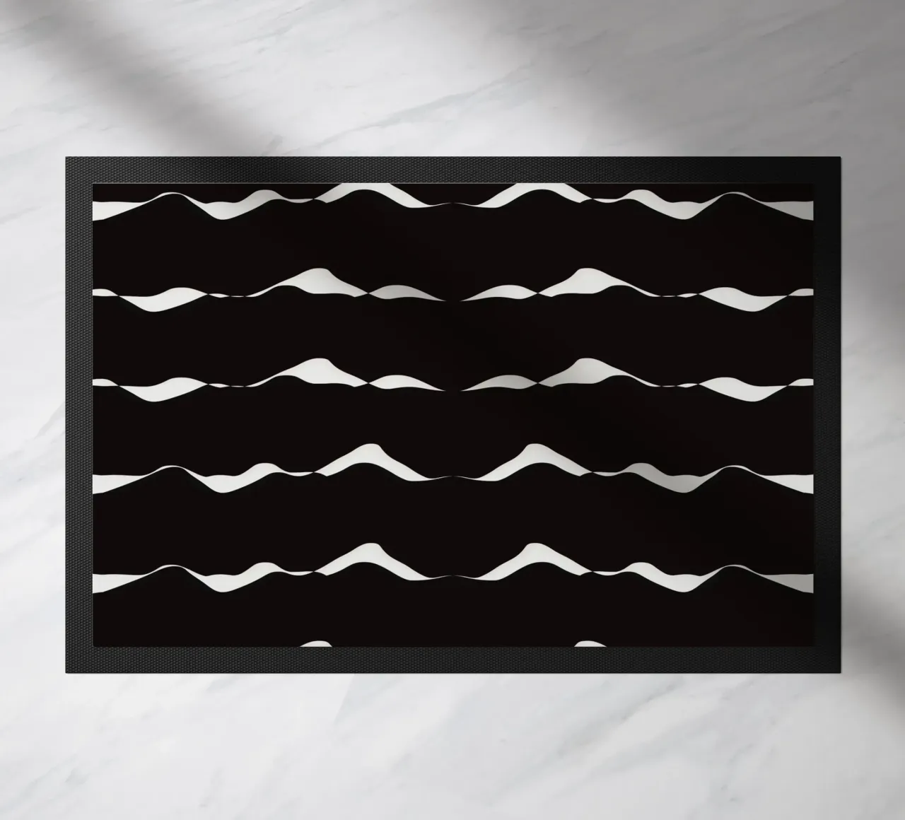 Waves pattern 08 doormat by Little Dean