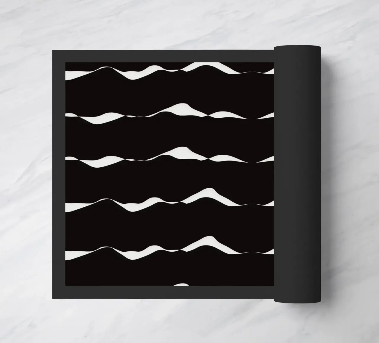 Waves pattern 08 doormat by Little Dean