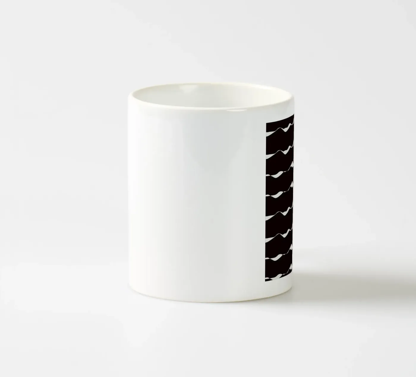 Waves pattern 08 ceramic mug by Little Dean