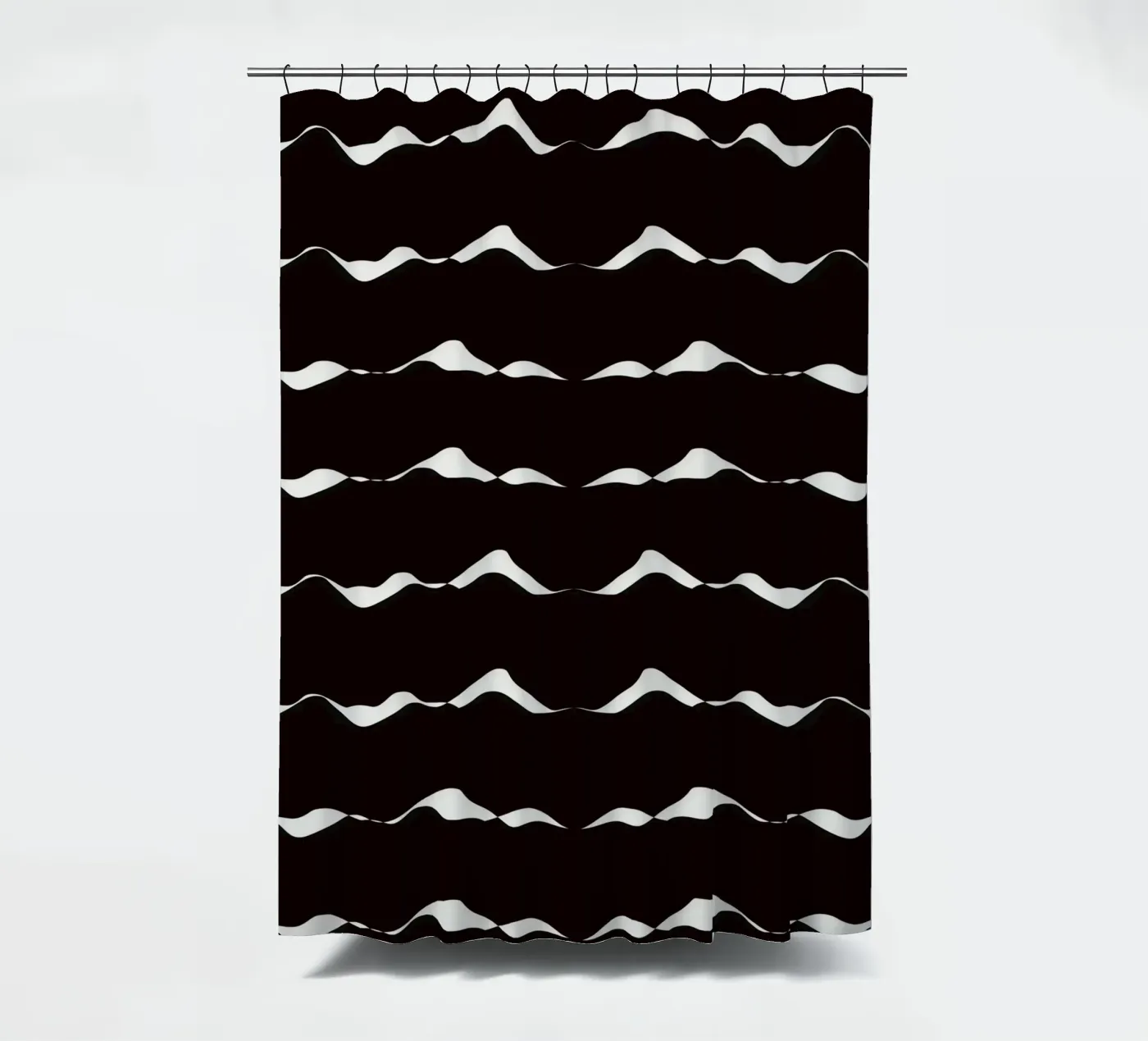 Waves pattern 08 shower curtain by Little Dean