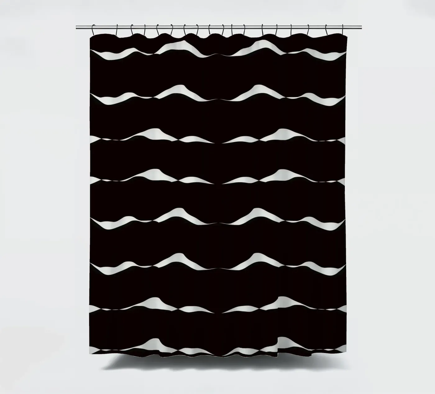 Waves pattern 08 shower curtain by Little Dean