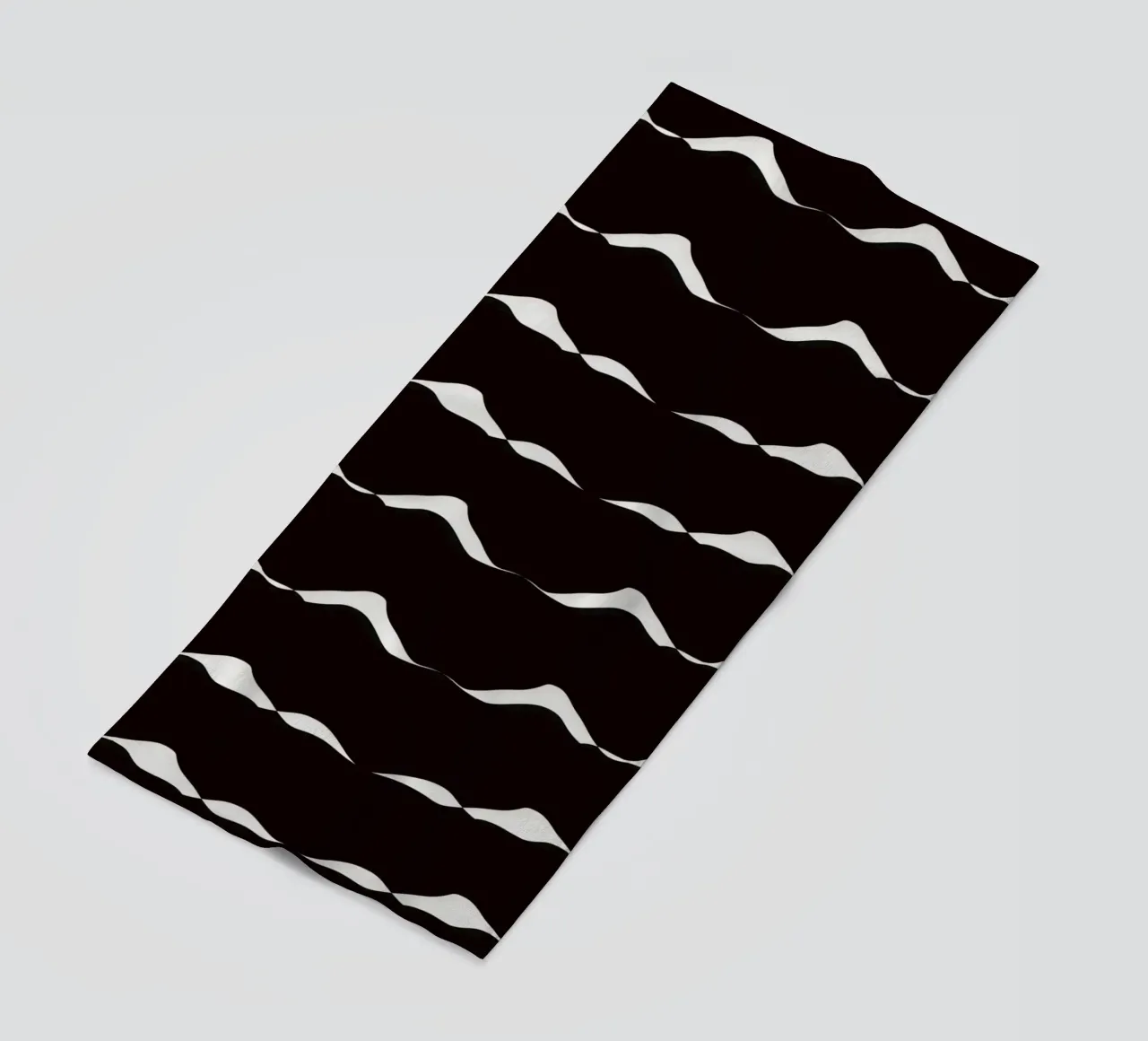 Waves pattern 08 beach towel by Little Dean