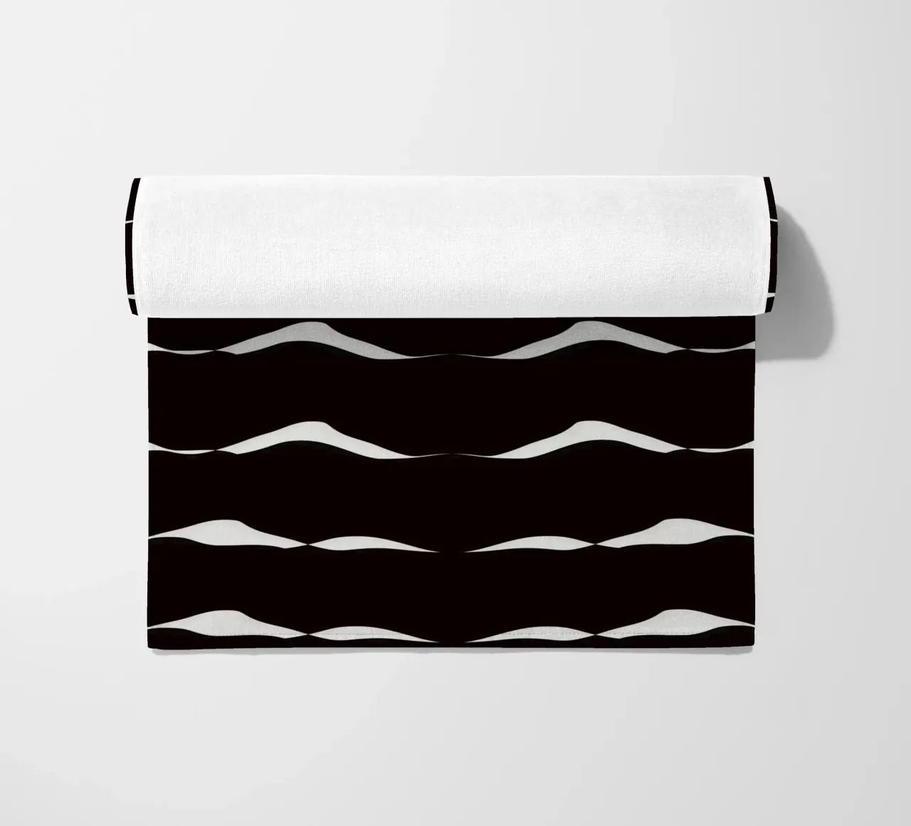 Waves pattern 08 beach towel by Little Dean