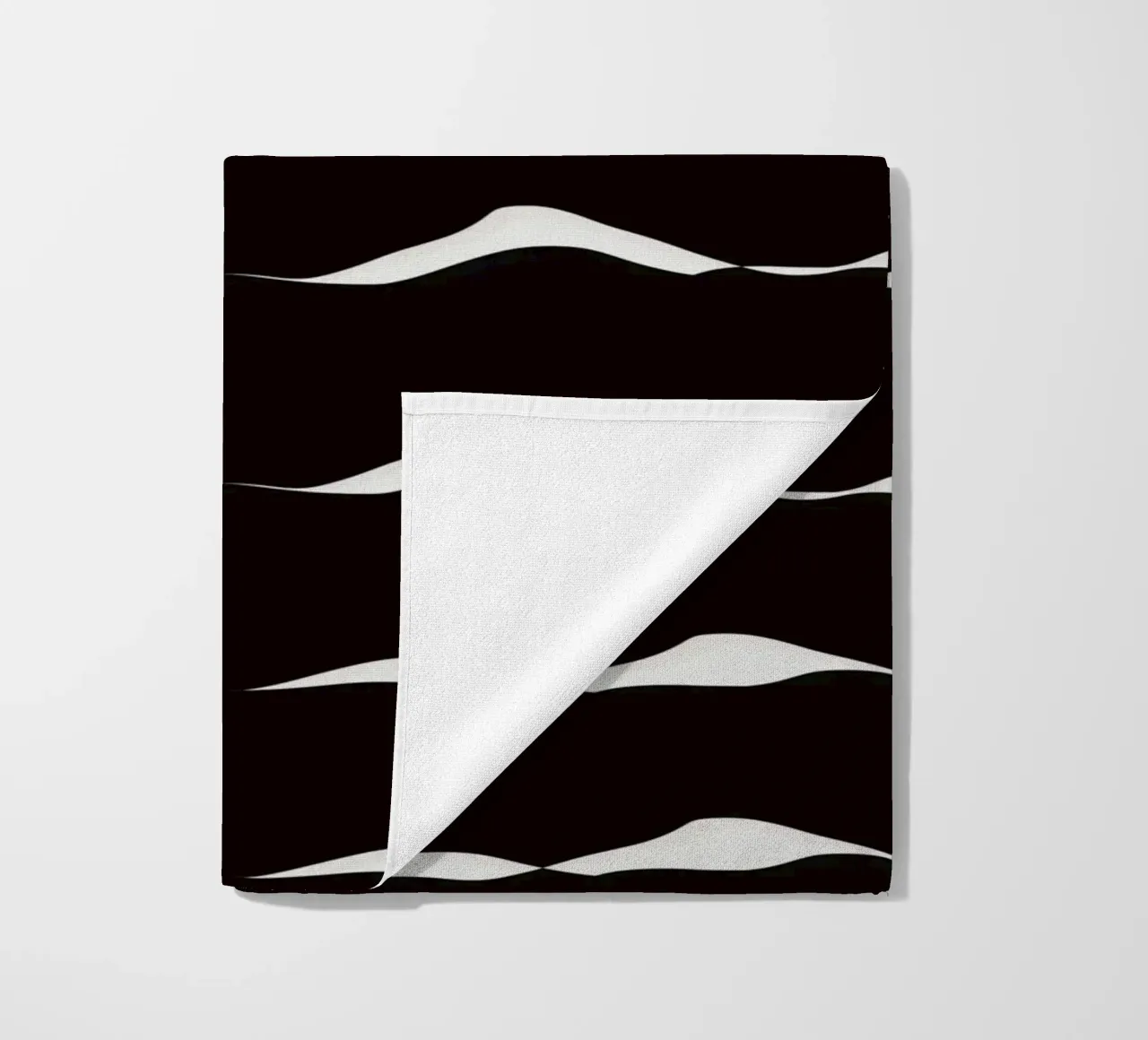 Waves pattern 08 beach towel by Little Dean