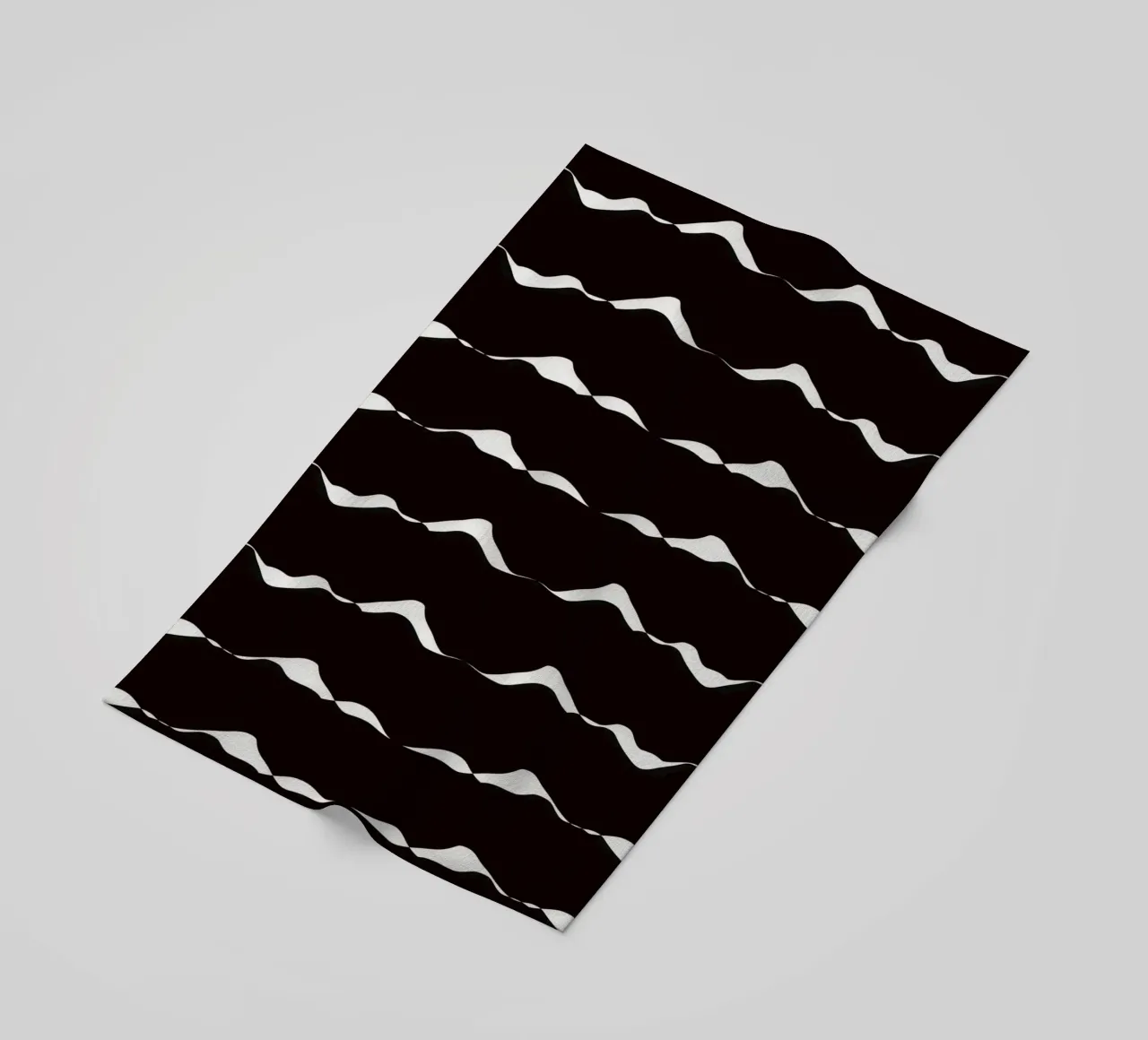 Waves pattern 08 beach towel by Little Dean