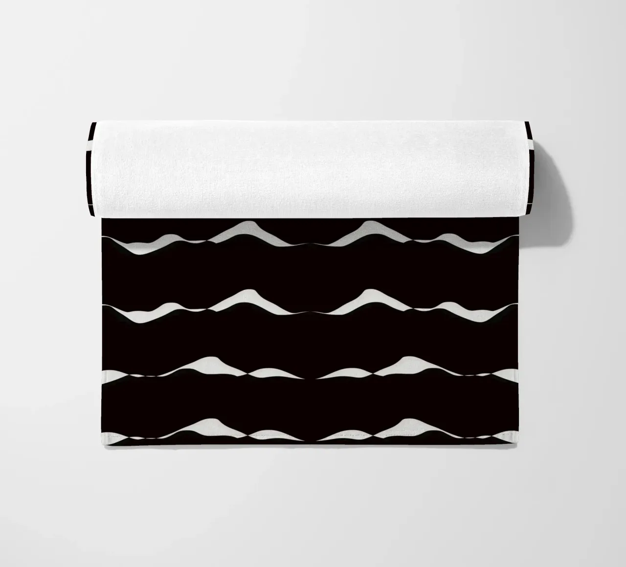 Waves pattern 08 beach towel by Little Dean