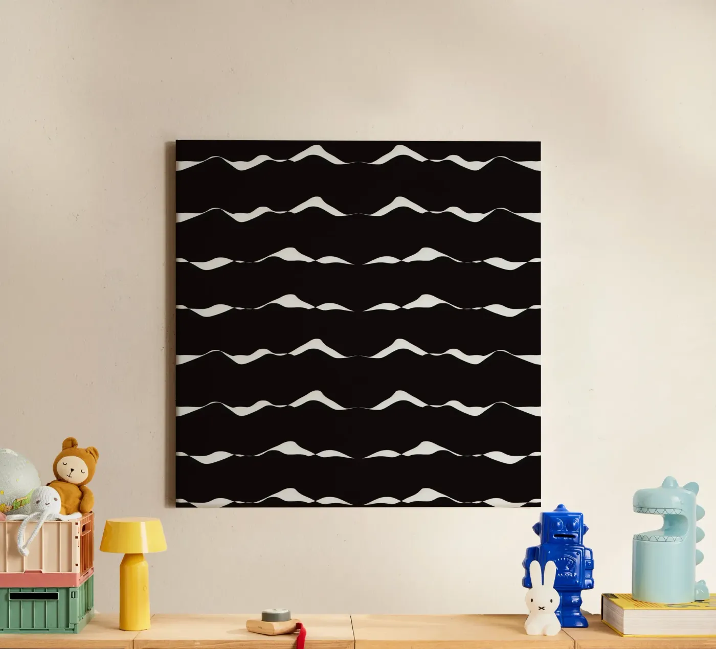 Waves pattern 08 canvas van Little Dean