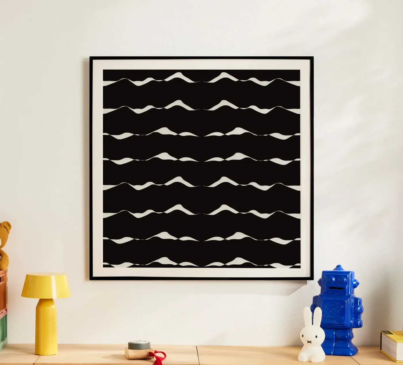 Waves pattern 08 poster van Little Dean