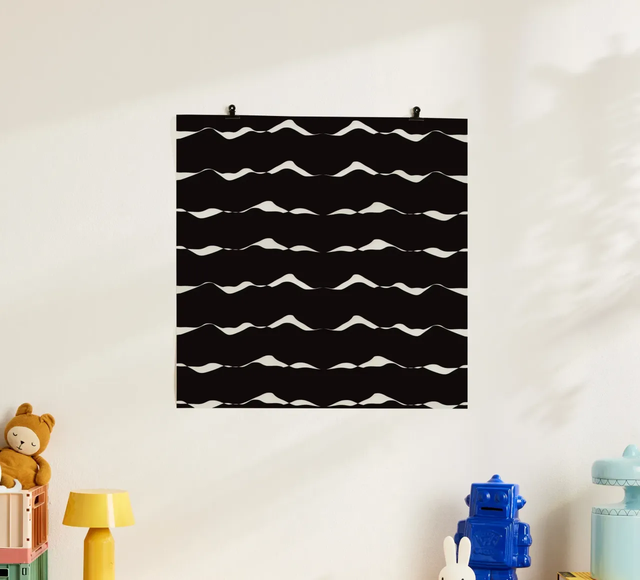 Waves pattern 08 poster by Little Dean