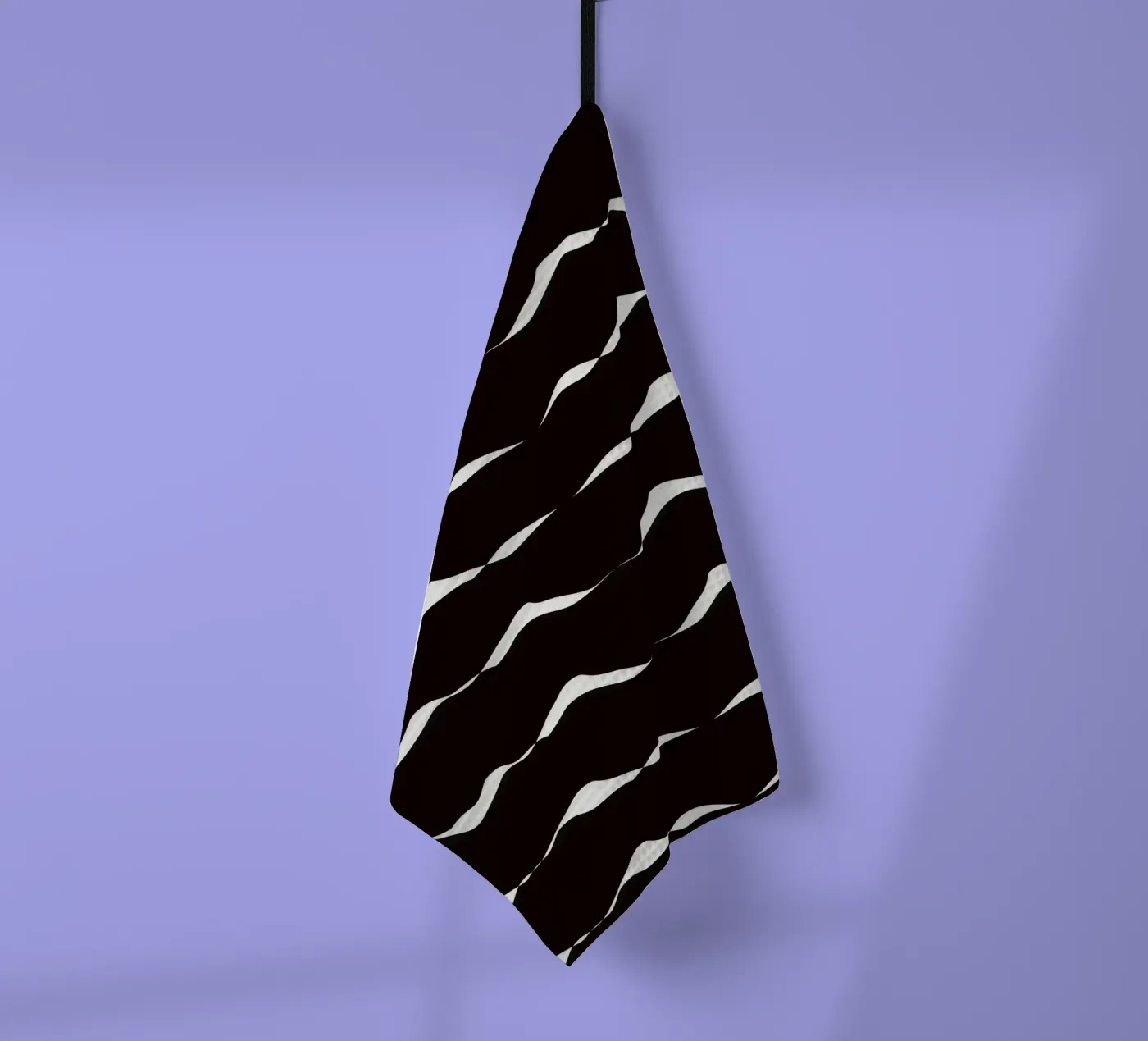 Waves pattern 08 Geschirrtuch von Little Dean