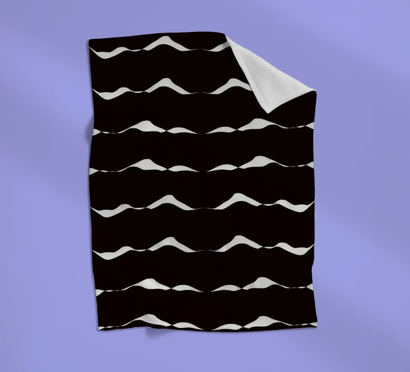 Waves pattern 08 fleece blanket by Little Dean