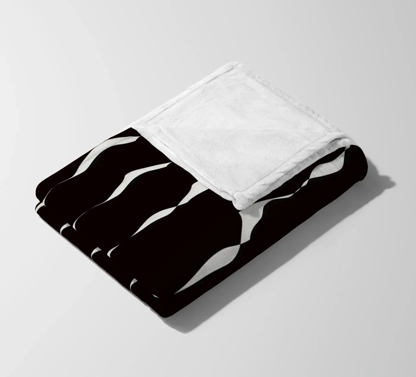 Waves pattern 08 fleece blanket by Little Dean