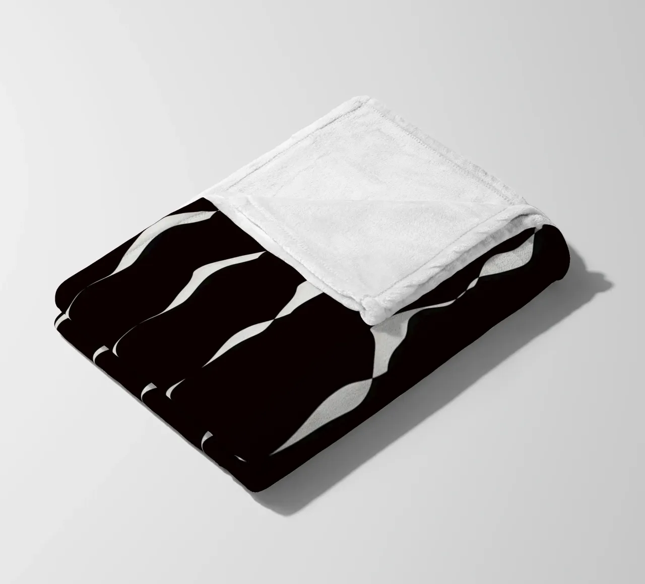 Waves pattern 08 fleece blanket by Little Dean