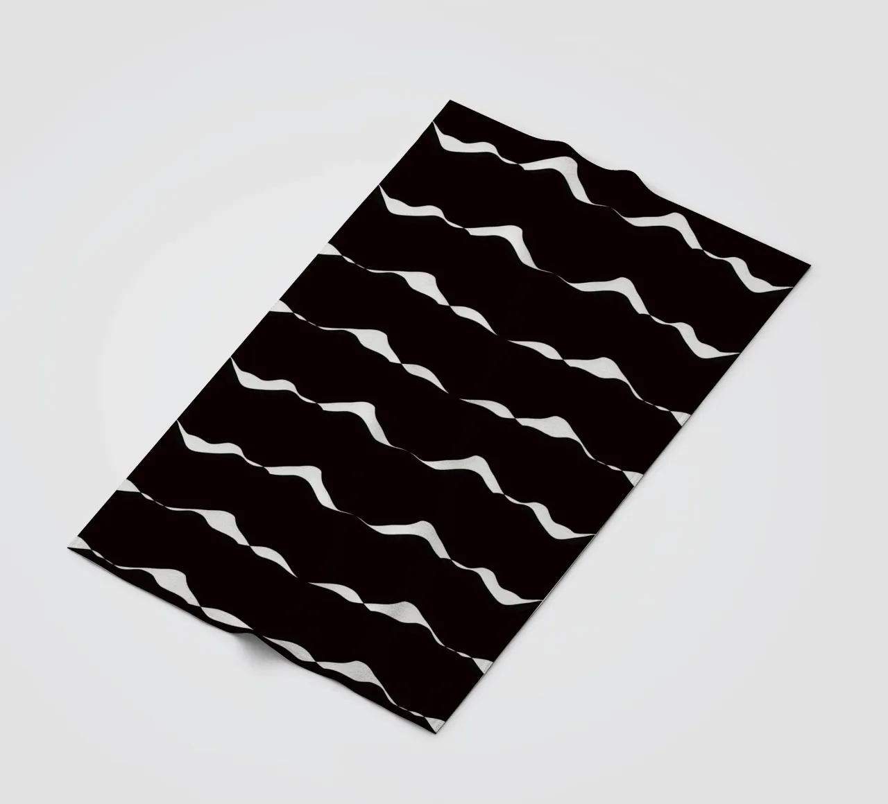 Waves pattern 08 fleece blanket by Little Dean