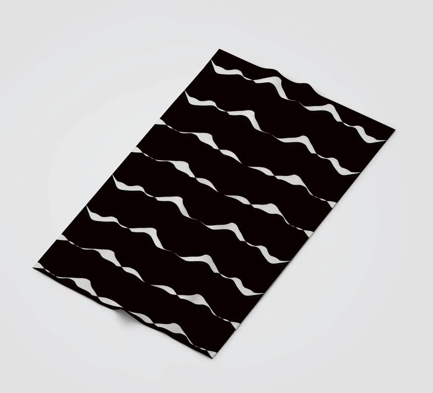 Waves pattern 08 fleece blanket by Little Dean