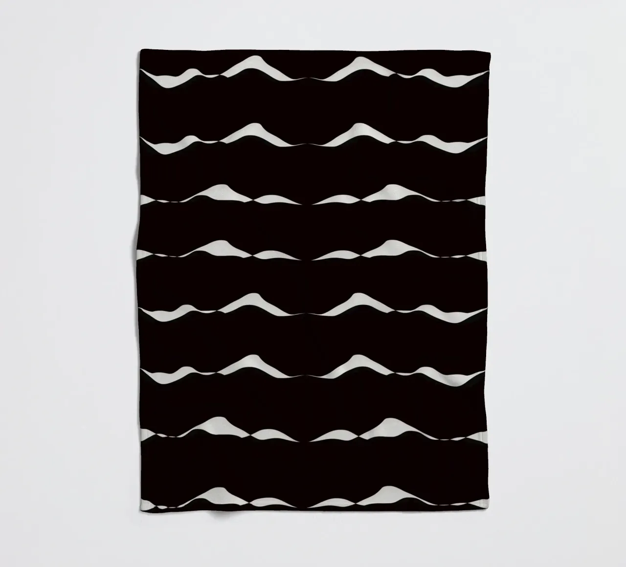 Waves pattern 08 fleece blanket by Little Dean