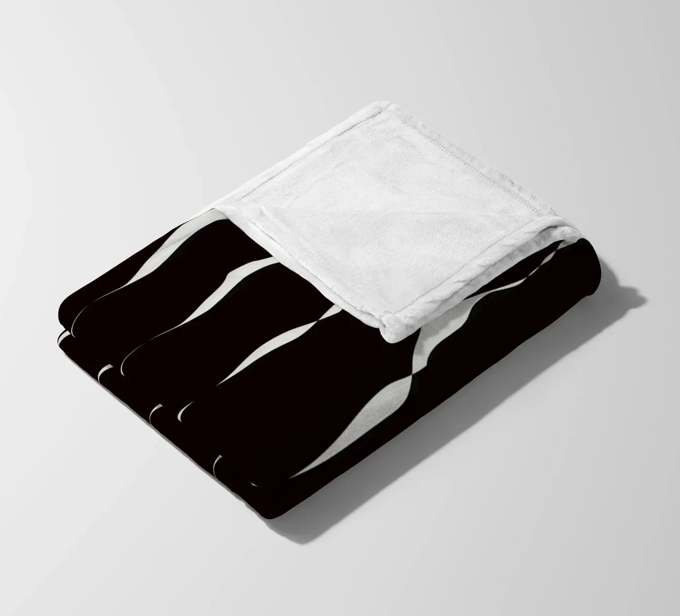 Waves pattern 08 fleece blanket by Little Dean