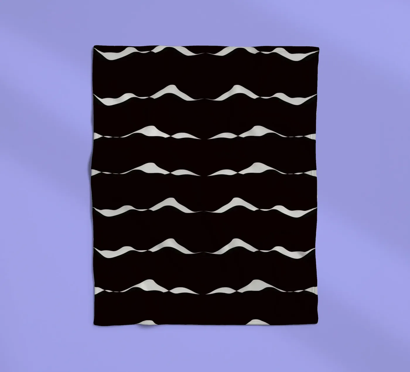 Waves pattern 08 fleece blanket by Little Dean