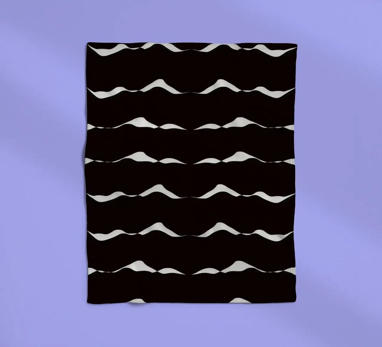 Waves pattern 08 fleece blanket by Little Dean