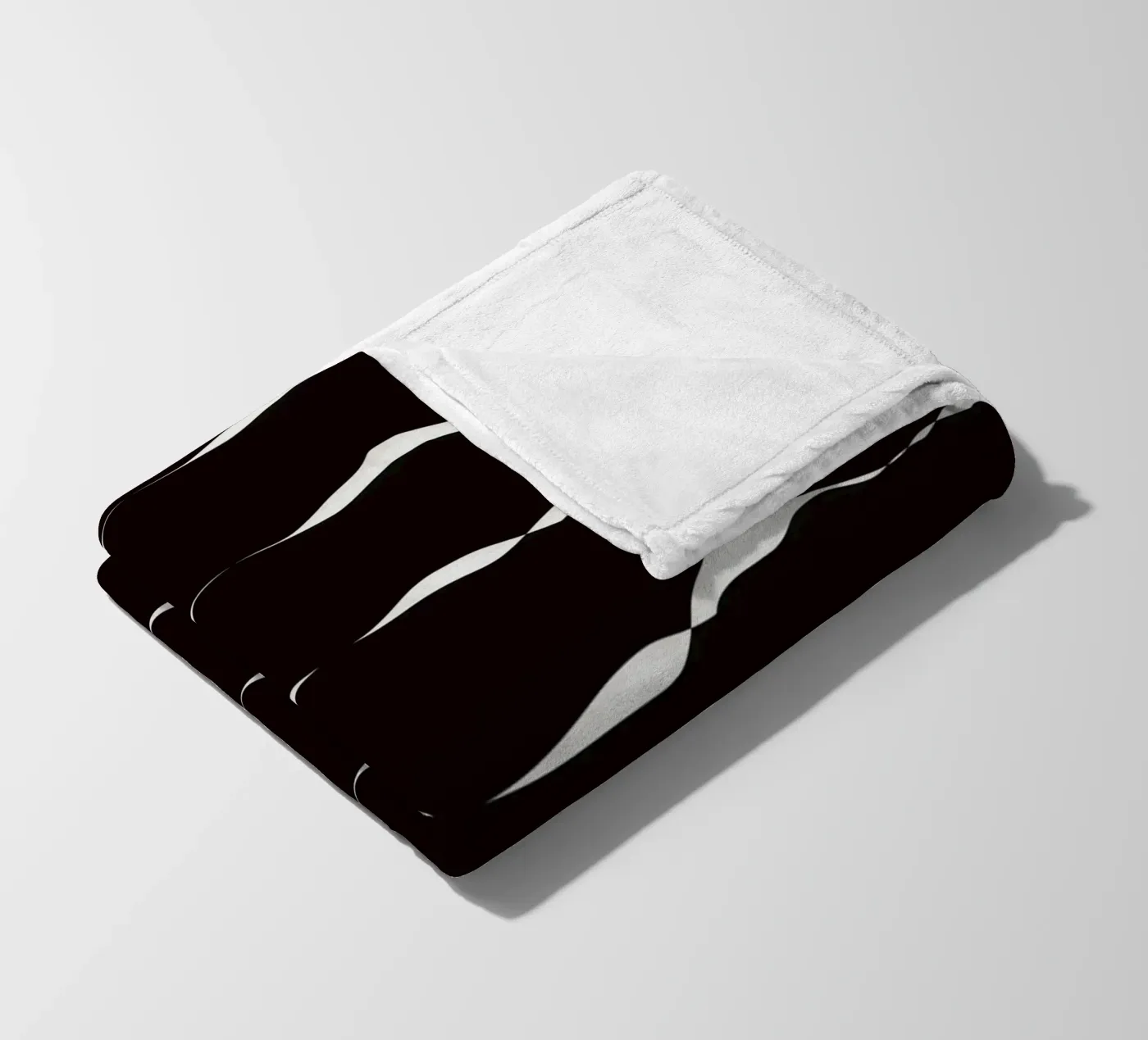 Waves pattern 08 fleece blanket by Little Dean