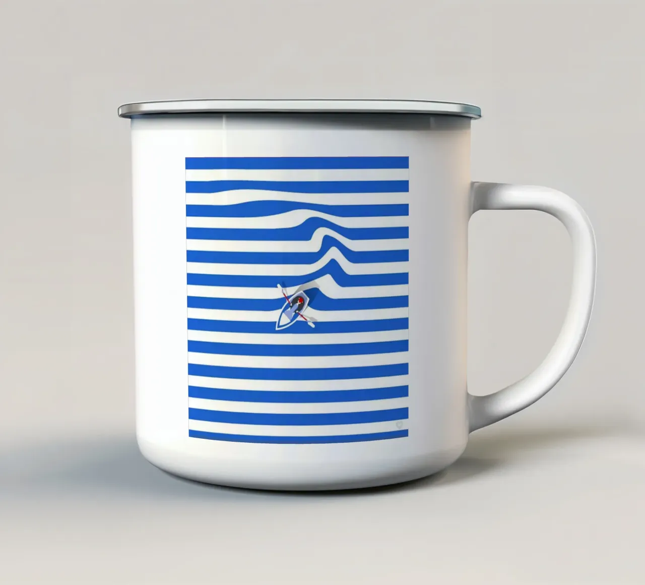 Navigare nel mare tazza in smalto da cosmos studio