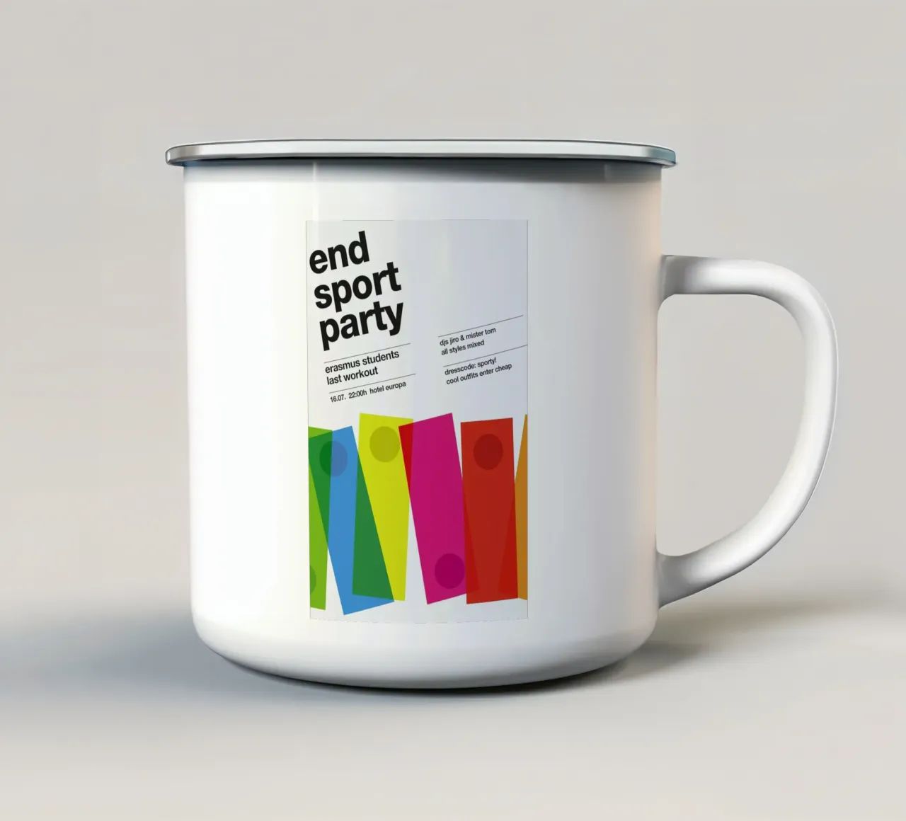 Endsport Party tazza in smalto da Stephan Kochs