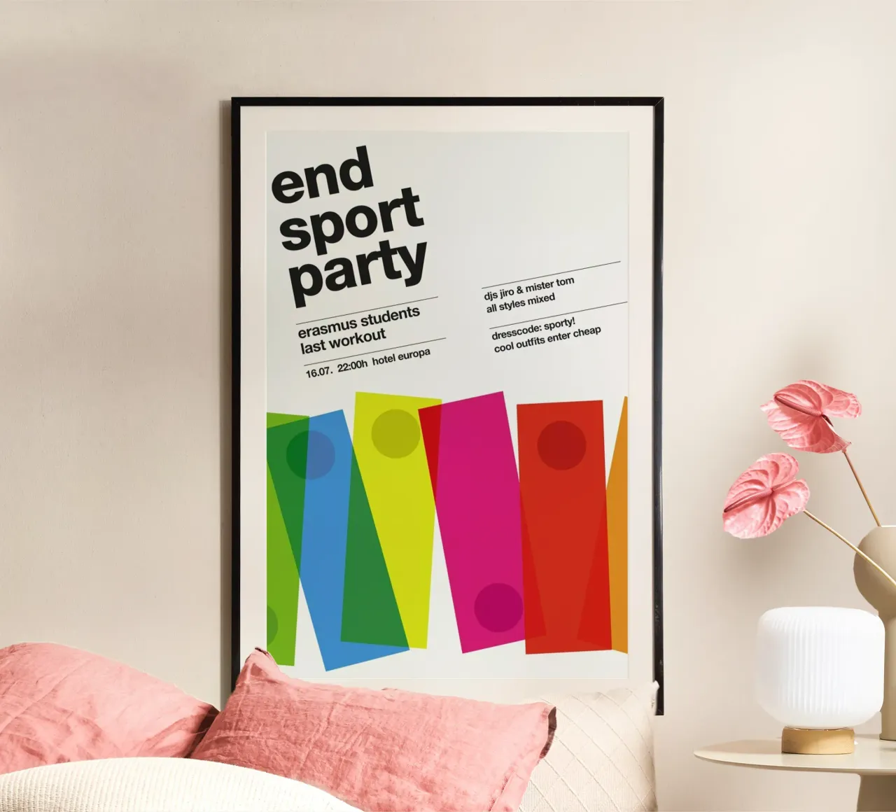 Endsport Party poster con telaio in alluminio da Stephan Kochs