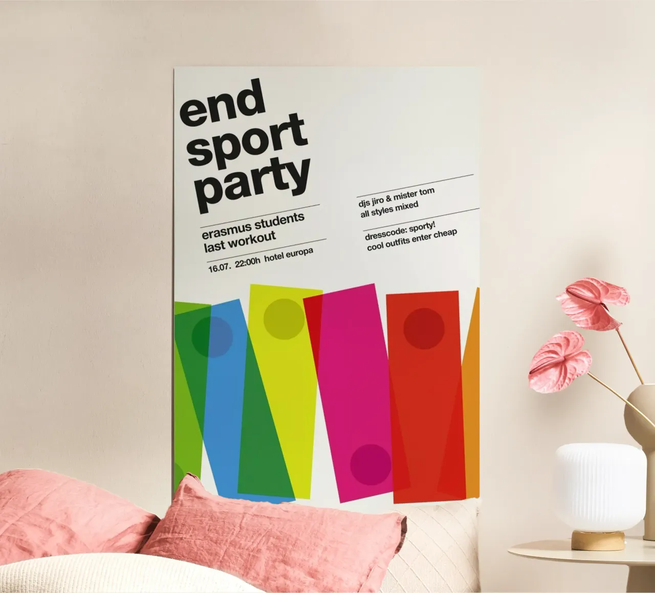 Endsport Party poster con telaio in alluminio da Stephan Kochs
