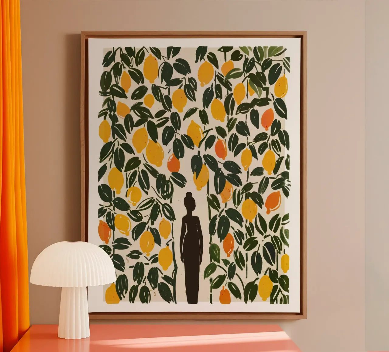In My Lemon Garden tela con Cornice a cassetta da treechild