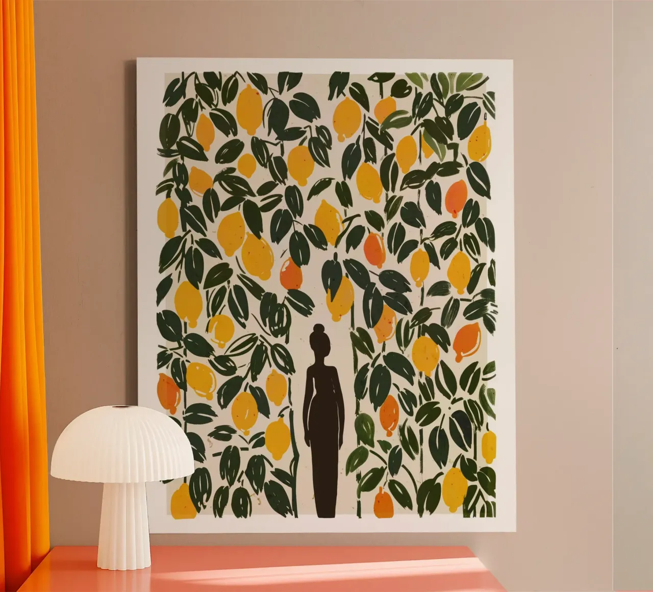 In My Lemon Garden tela con Cornice a cassetta da treechild