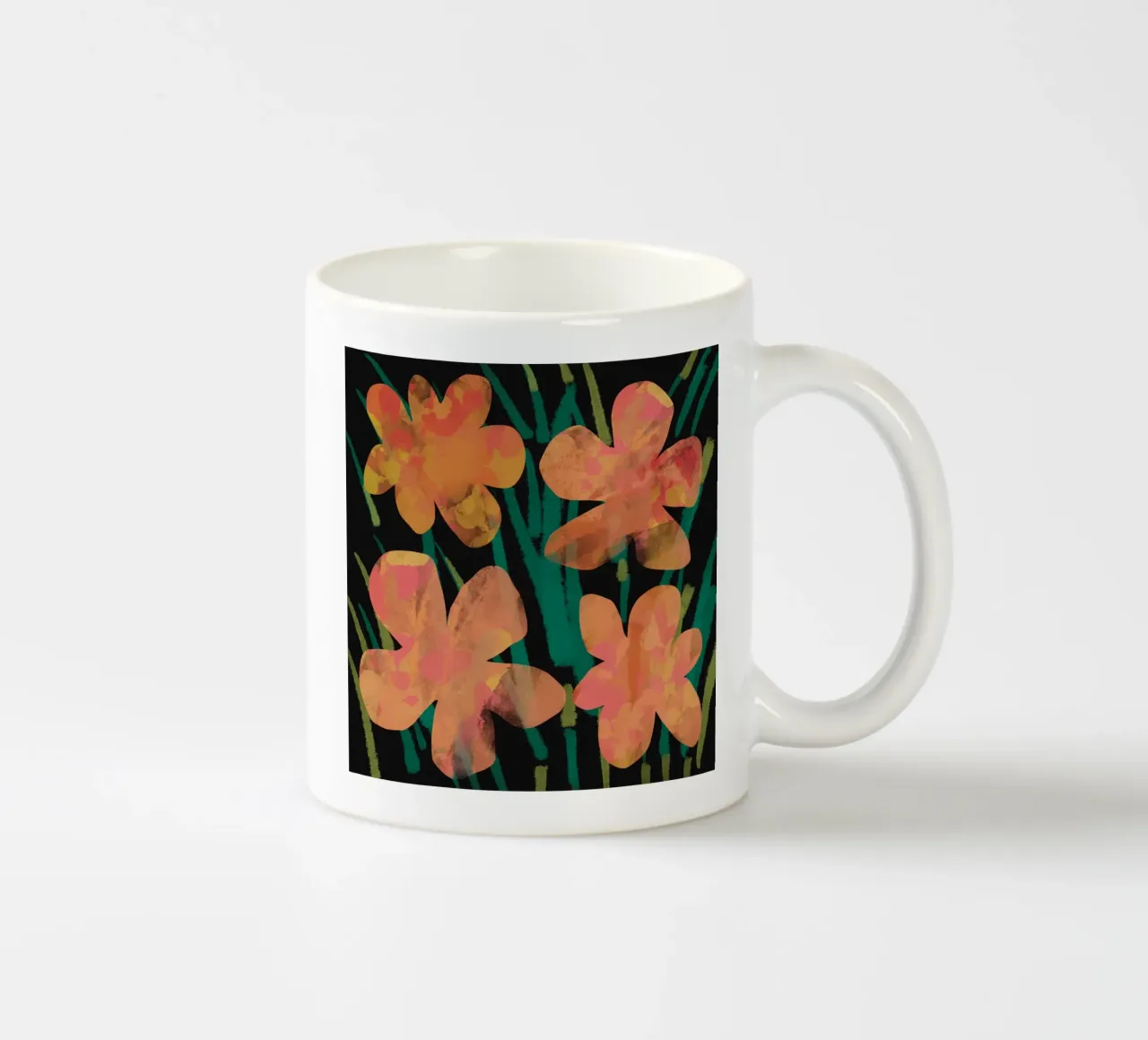 Motivo botanico 02 tazza in ceramica da Little Dean