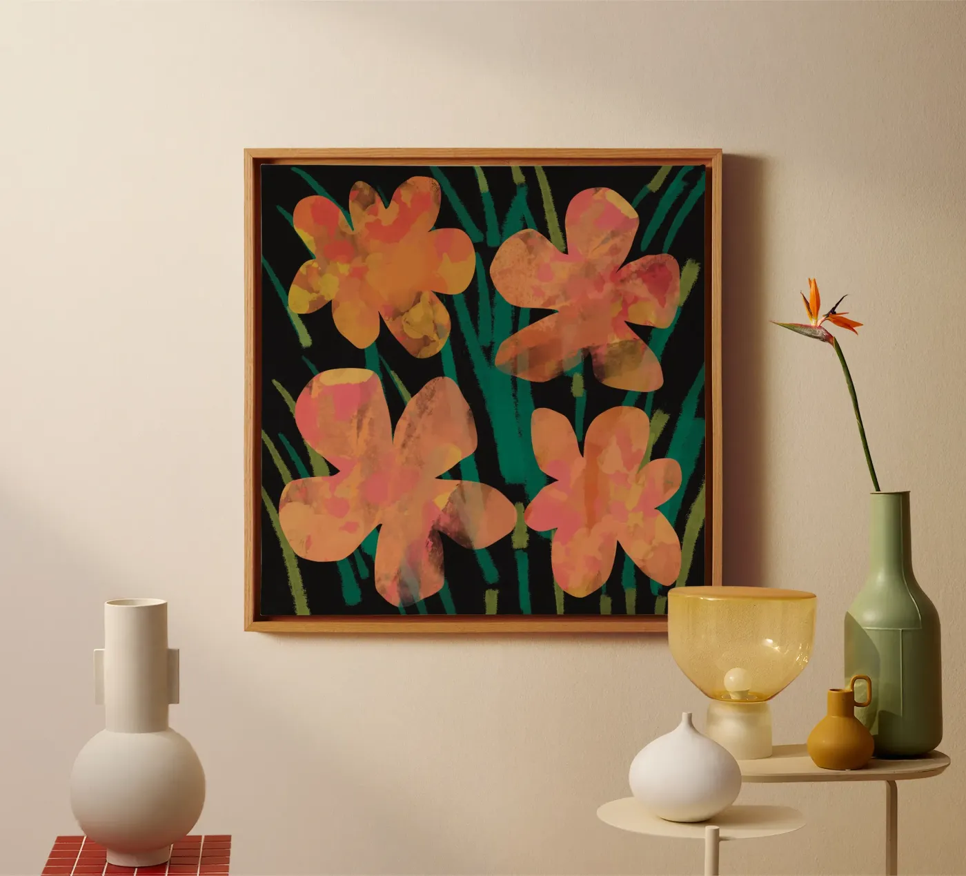 Botanical pattern 02 canvas by Little Dean