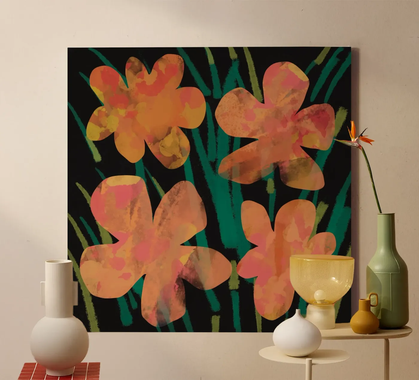 Botanical pattern 02 canvas by Little Dean