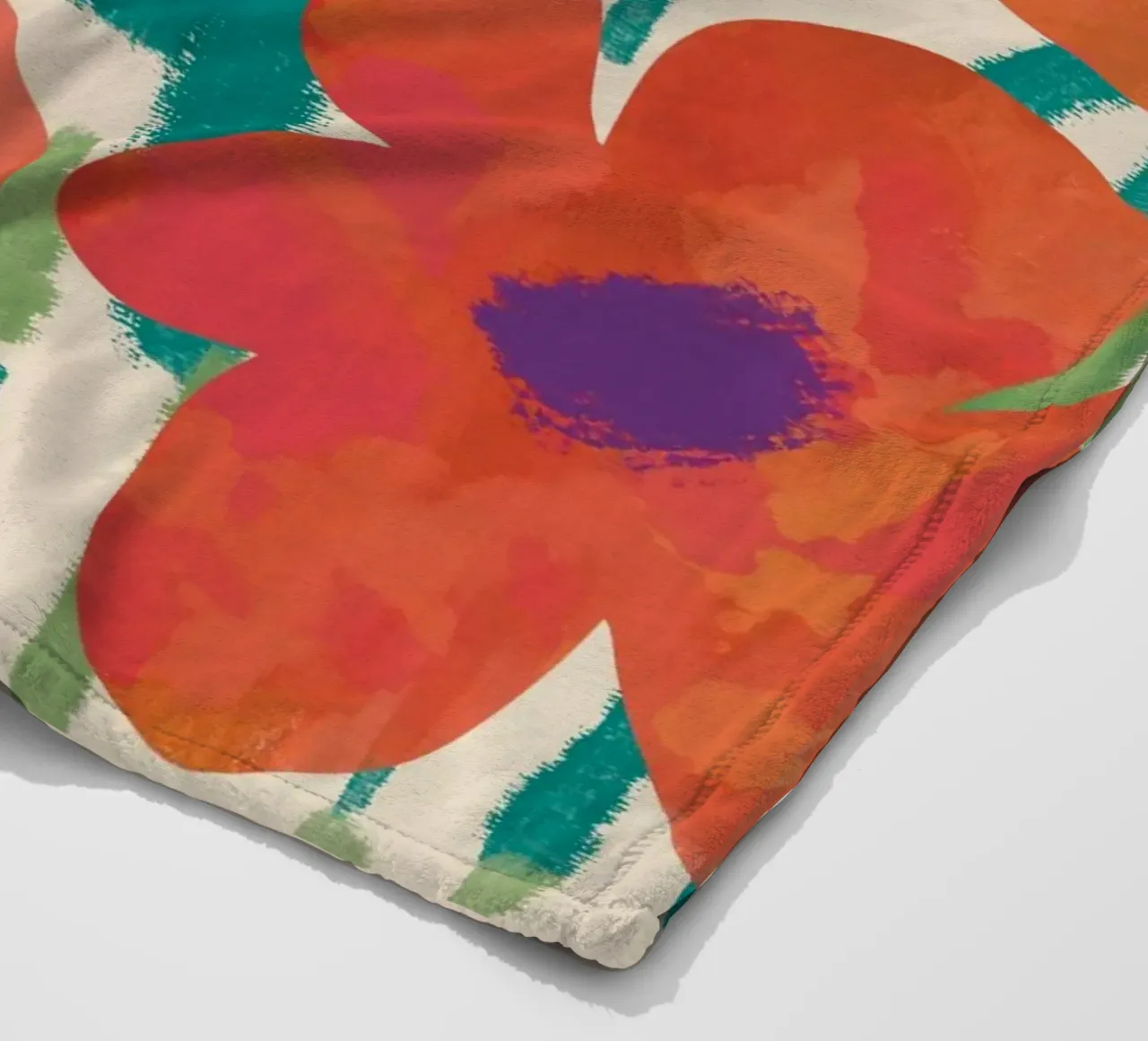 Botanical pattern 03 fleece blanket by Little Dean
