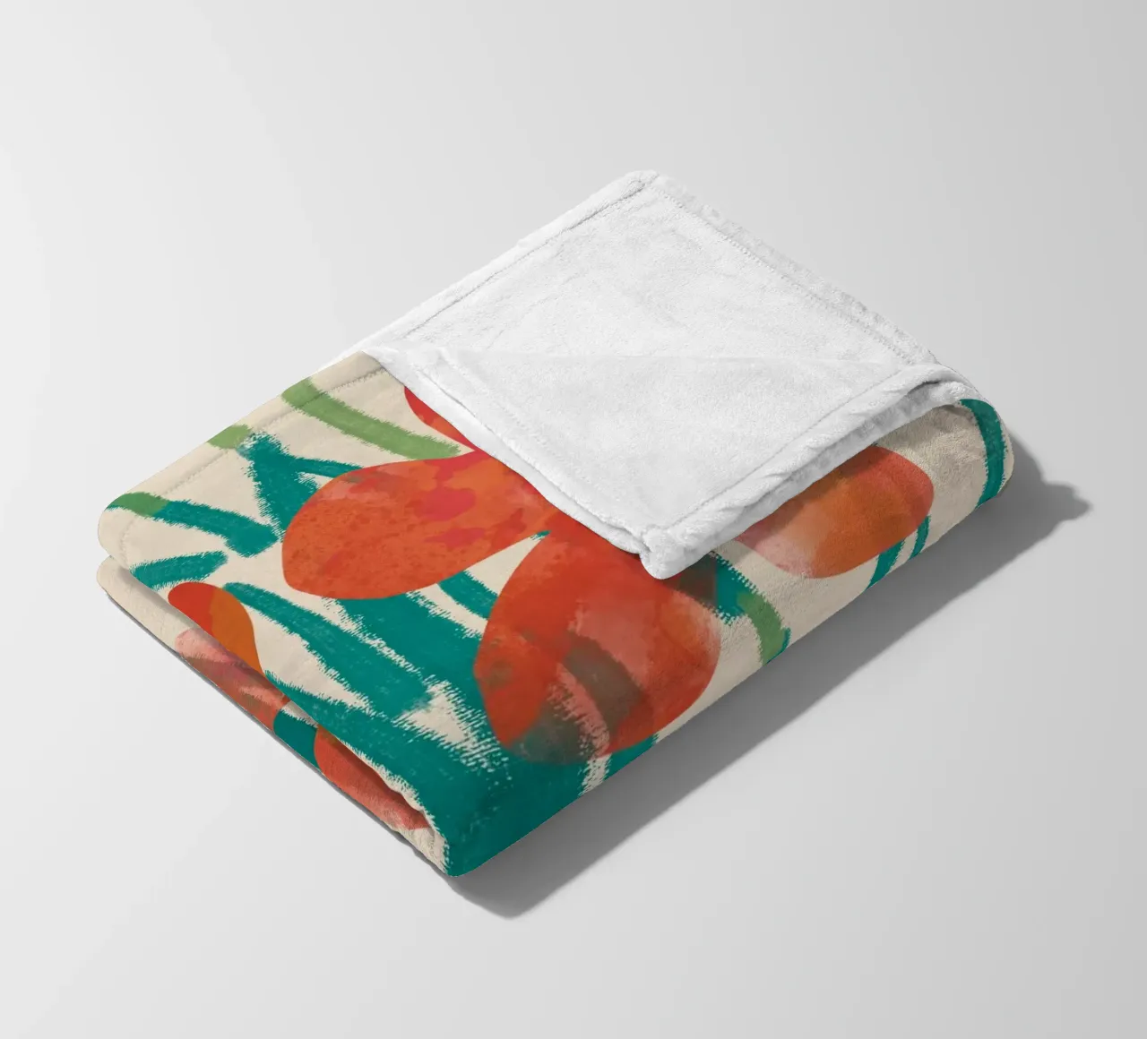 Botanical pattern 03 fleece blanket by Little Dean
