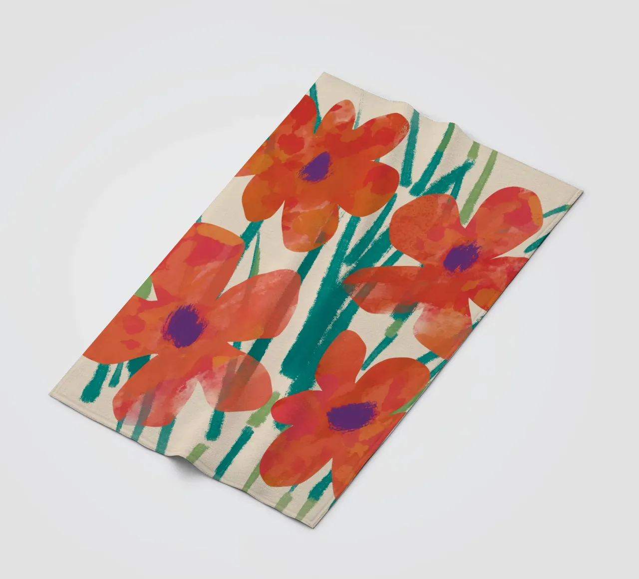 Botanical pattern 03 fleece blanket by Little Dean