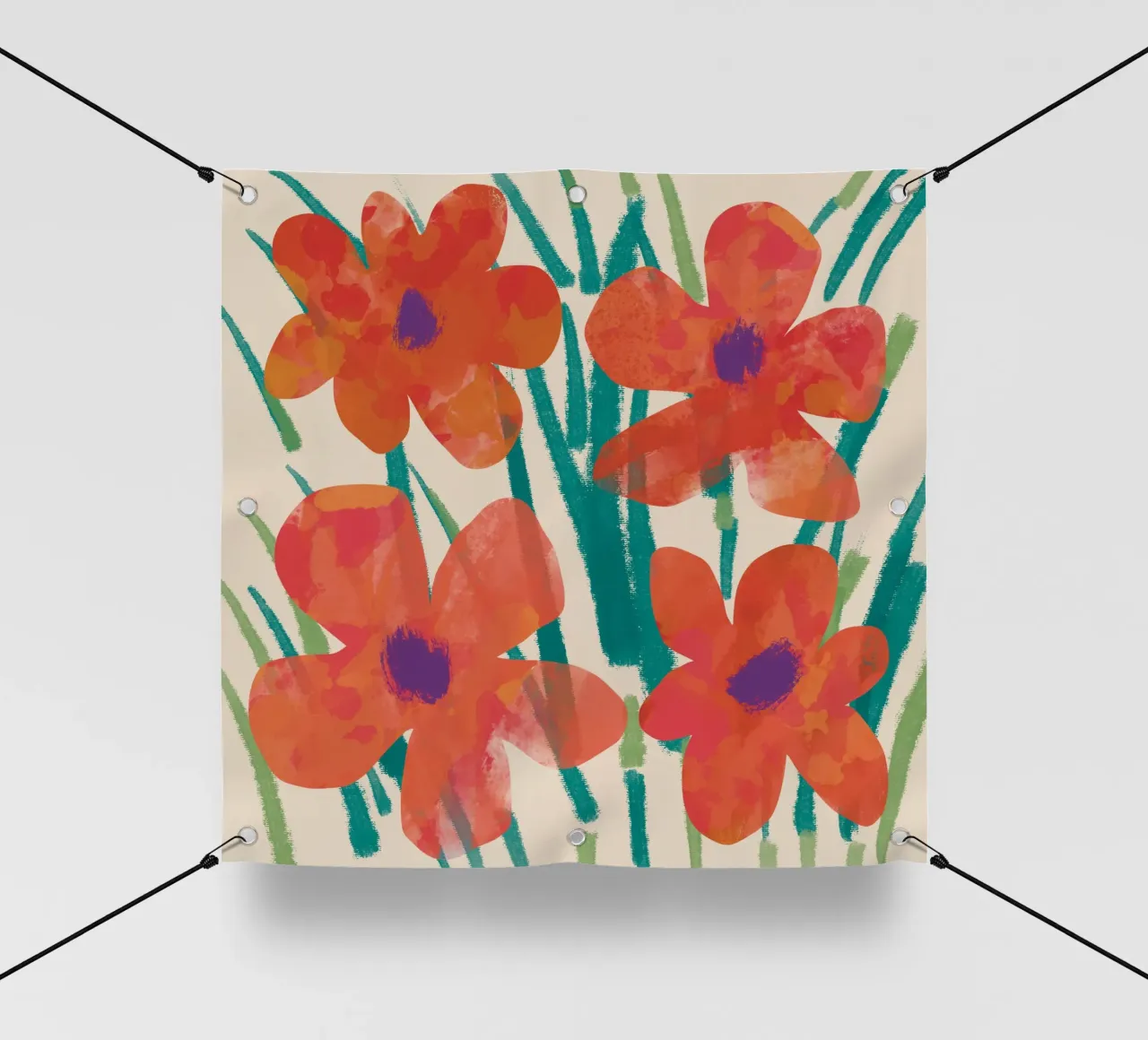 Motivo botanico 03 telo in pvc da Little Dean