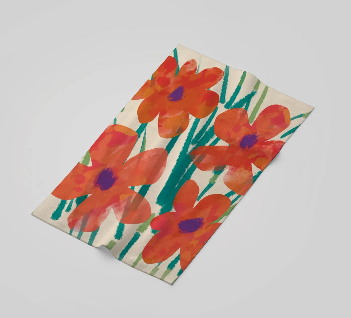 Botanical pattern 03 strandhanddoek van Little Dean